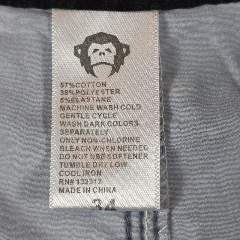 Howler Brothers Bros Blue Stretch Vaquero Swim Trunks Board Shorts Men's Size 34